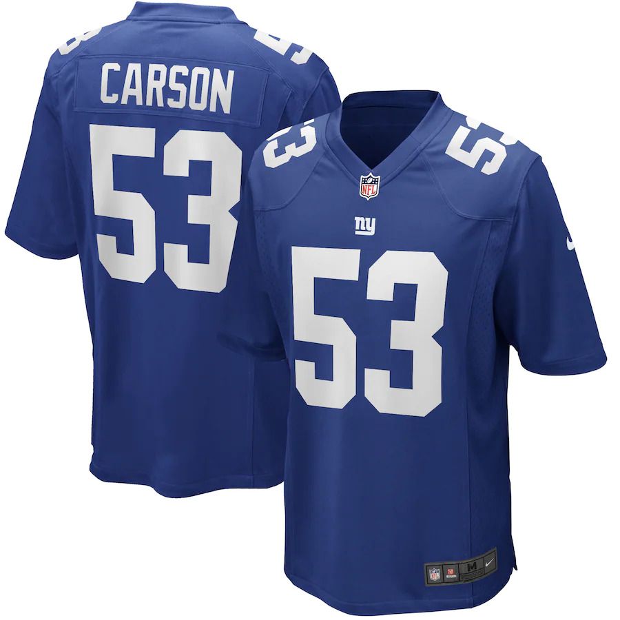 Men New York Giants #53 Harry Carson Nike Royal Game Retired Player NFL Jersey->new york giants->NFL Jersey